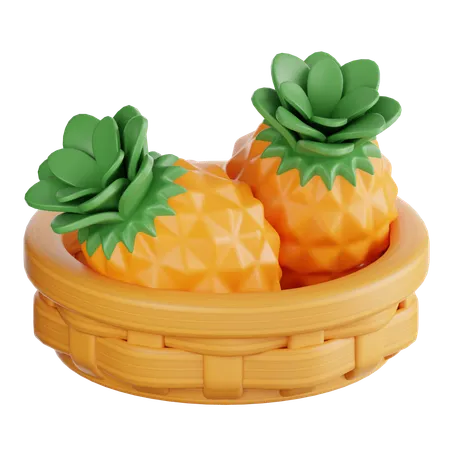 Cesta de piña  3D Icon