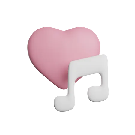 Musica romantica  3D Icon