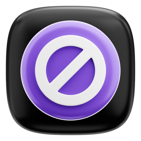 Cancel  3D Icon
