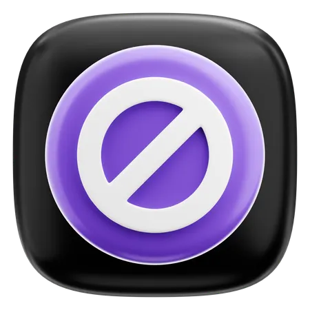 Cancel  3D Icon