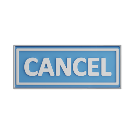 Cancel  3D Icon