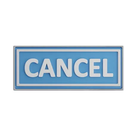 Cancel  3D Icon