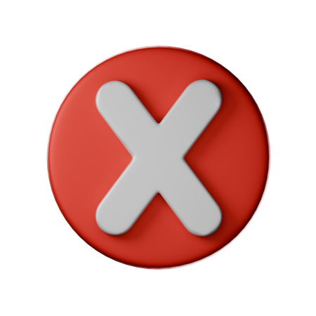 Cancel  3D Icon