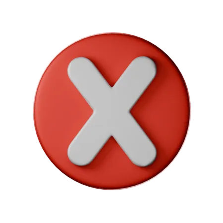 Cancel  3D Icon