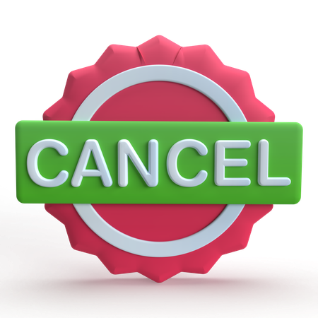 Cancel  3D Icon