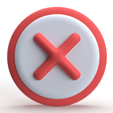 Cancel  3D Icon