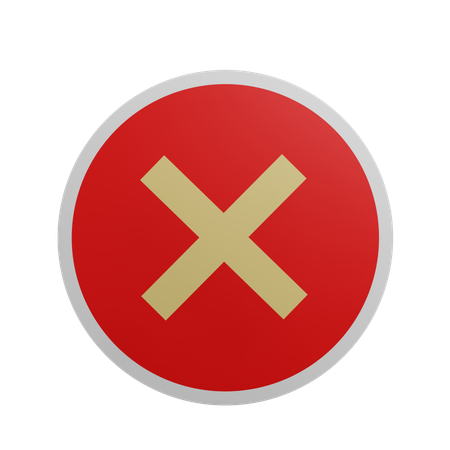 Cancel  3D Icon