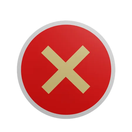 Cancel  3D Icon