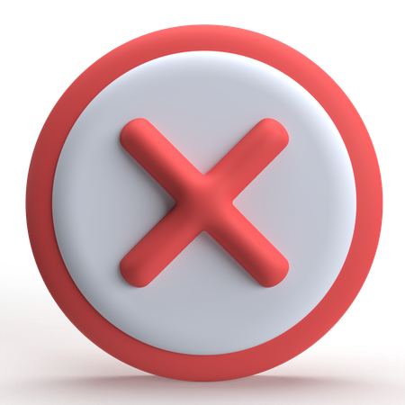 Cancel  3D Icon