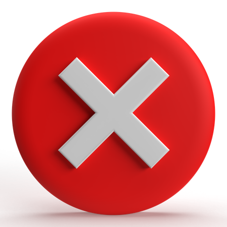 Cancel  3D Icon