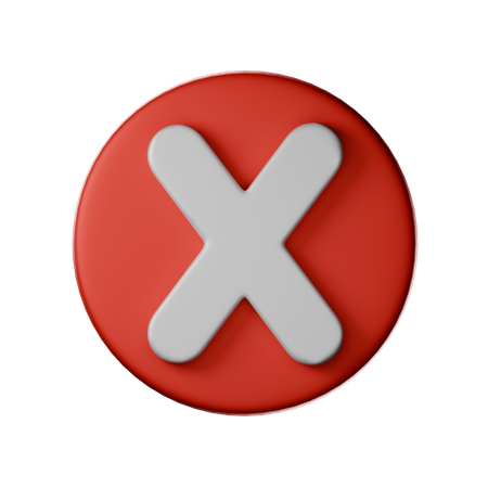 Cancel  3D Icon