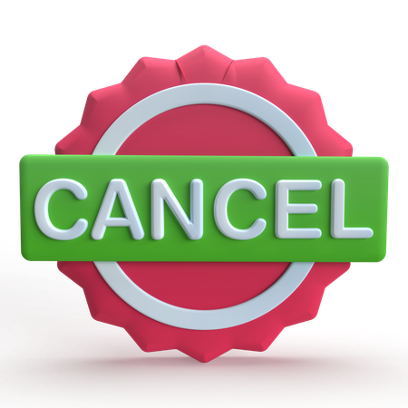 Cancel  3D Icon