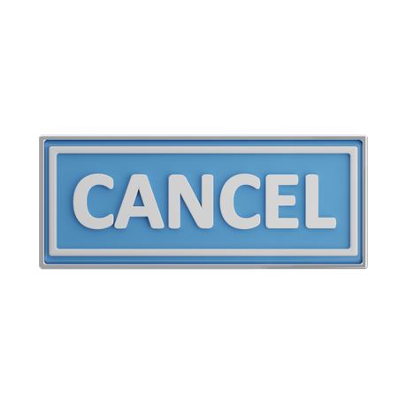 Cancel  3D Icon