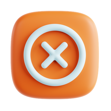 Cancel  3D Icon