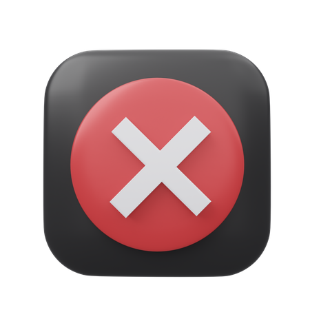 Cancel  3D Icon