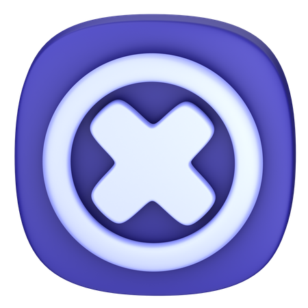 Cancel  3D Icon