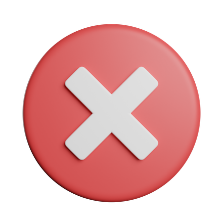 Cancel  3D Icon
