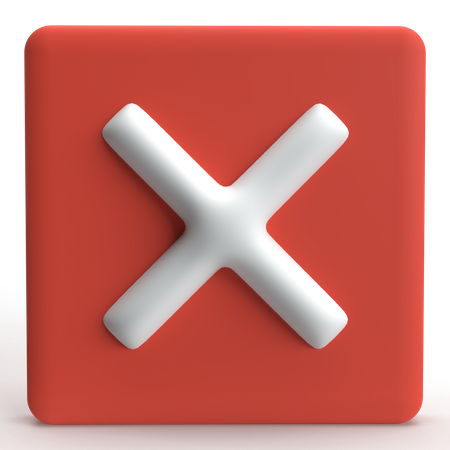 Cancel  3D Icon