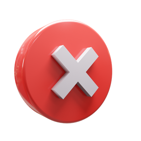 Cancel  3D Icon