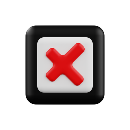 Cancel  3D Icon