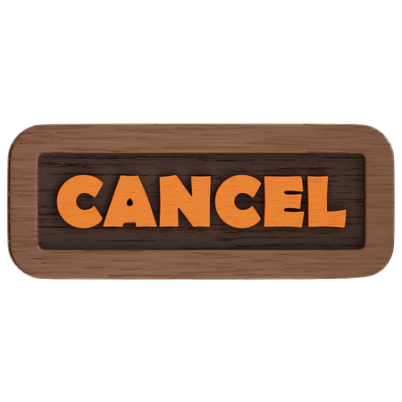 Cancel Button  3D Icon