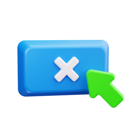 Cancel button  3D Icon