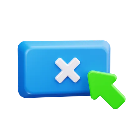 Cancel button  3D Icon