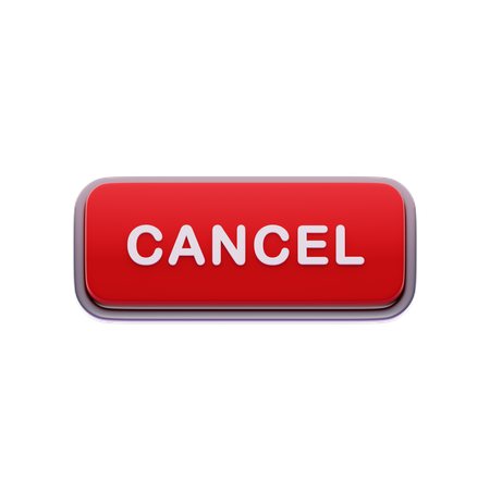 Cancel button  3D Icon