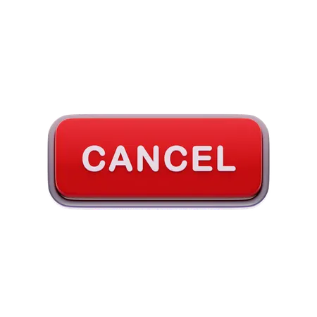 Cancel button  3D Icon