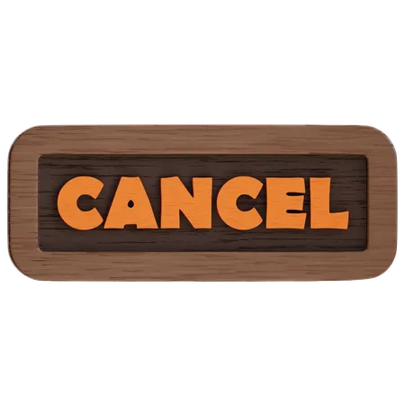 Cancel Button  3D Icon