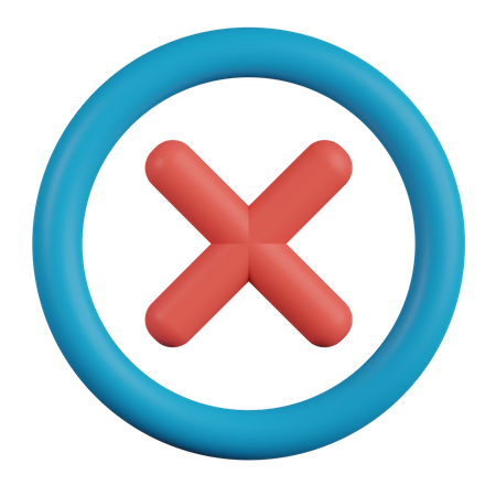 Cancel Button  3D Icon