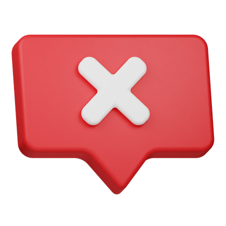 Cancel Chat  3D Icon