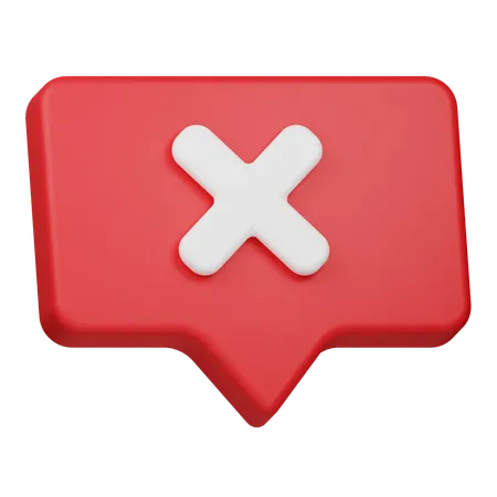 Cancel Chat  3D Icon