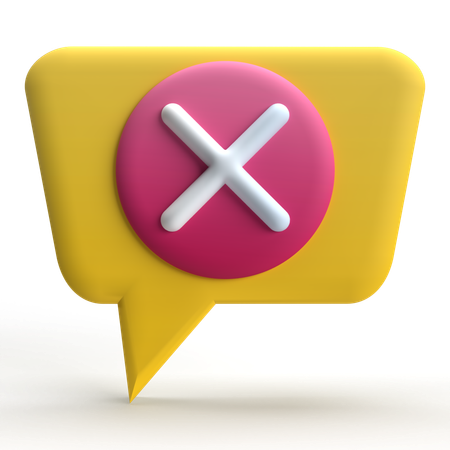 Cancel Chat  3D Icon