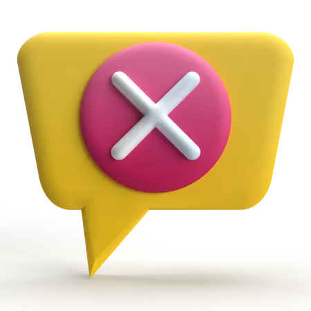 Cancel Chat  3D Icon