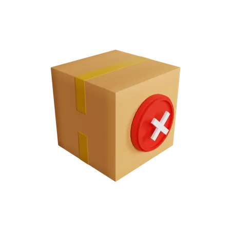 Rejected Box Package Delivery 3D Icon