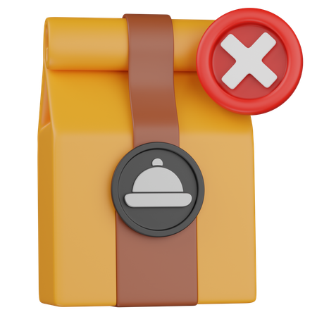 Cancel Food Order  3D Icon