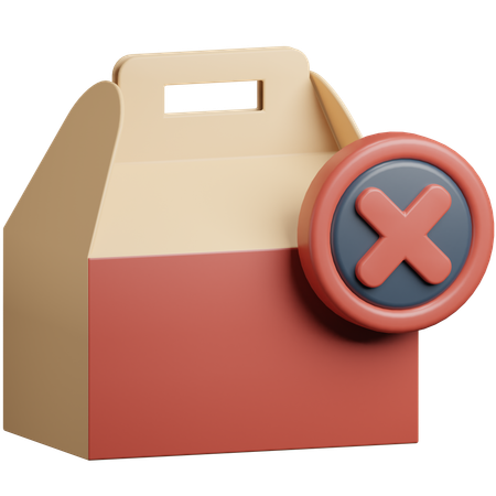 Cancel Food Order  3D Icon