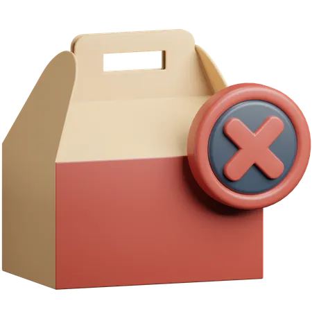 Cancel Food Order  3D Icon