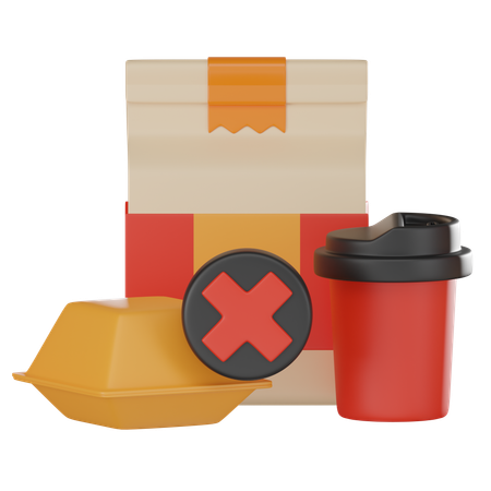 Cancel Food Order  3D Icon