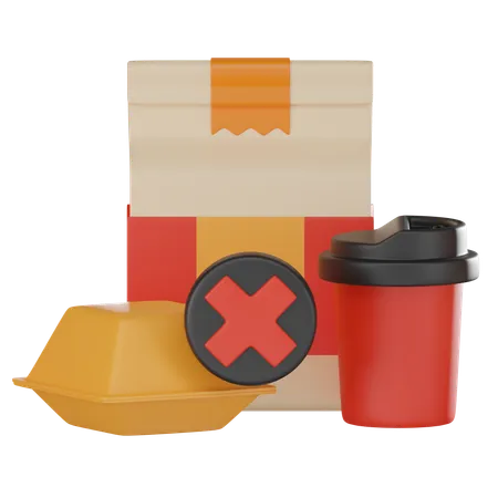 Cancel Food Order  3D Icon