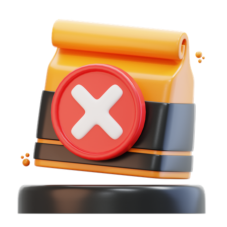 Cancel Food Order  3D Icon