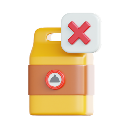 Cancel Food Order  3D Icon