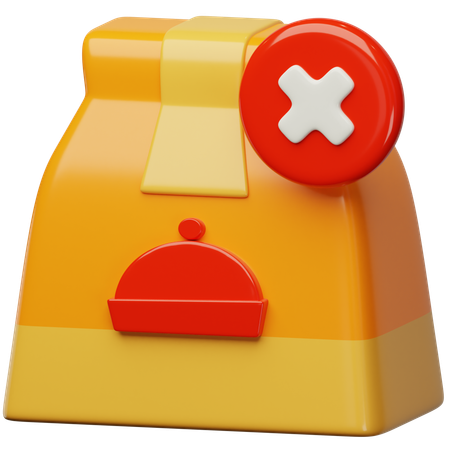Cancel Food Order  3D Icon