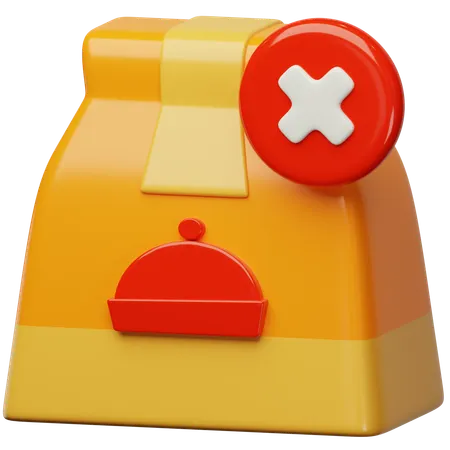 Cancel Food Order  3D Icon