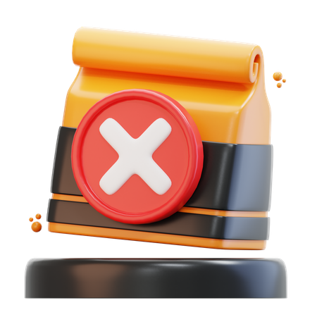 Cancel Food Order  3D Icon