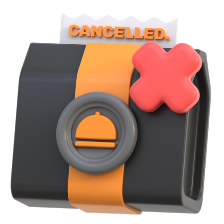 Cancel Food Order  3D Icon
