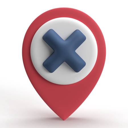 Cancel Location  3D Icon