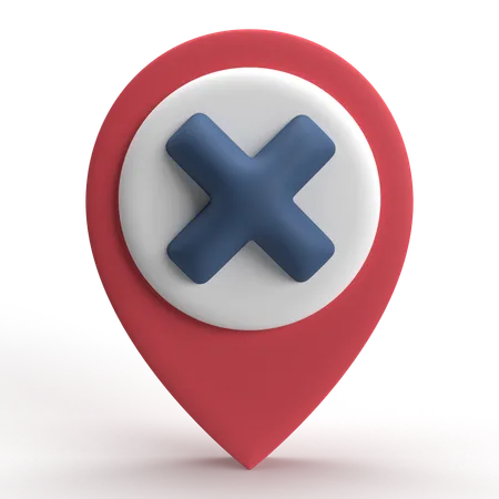 Cancel Location  3D Icon