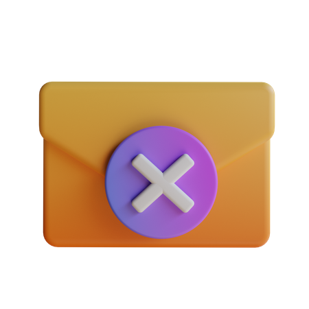 Cancel Mail  3D Icon